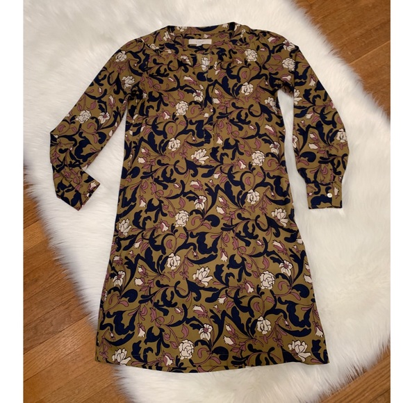 LOFT Dresses & Skirts - Loft floral design olive dress